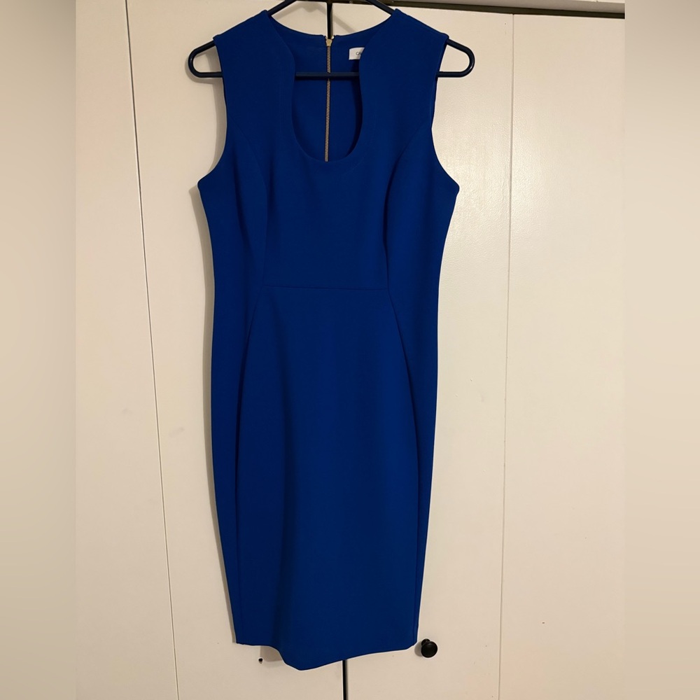Calvin Klein blue dress! Very flattering